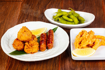 Sausage and chicken nuggets