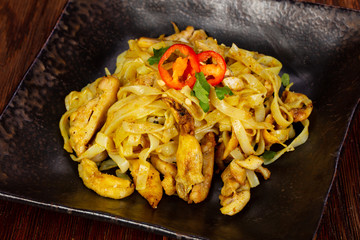 Udon with chicken