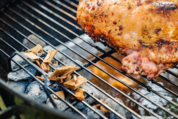 marinated turkey on bbq