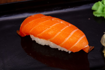 Japanese sushi with salmon