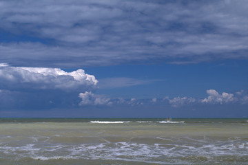 sea,sky,summer,horizon,panorama,wind,waves,blue,clouds,water