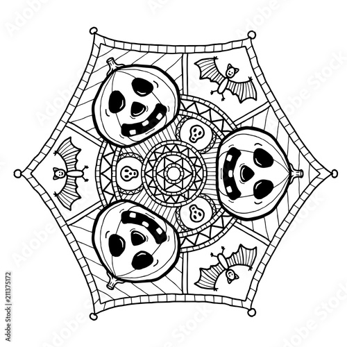Download "Halloween Mandala für Kinder" Stock image and royalty ...
