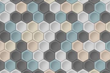 Modern tile wall. 3D rendering.