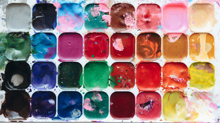 Paint texture used and dry