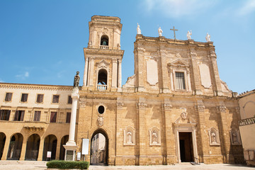 Fototapeta na wymiar The Pontifical Basilica Cathedral of Brindisi