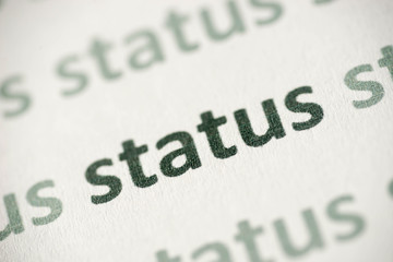 word status printed on paper macro