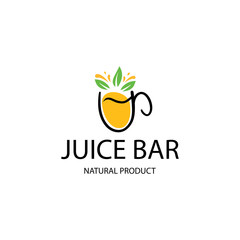 Fruit juice logo. Fresh drink logo