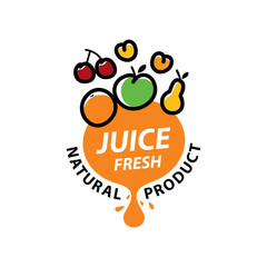 Fruit juice logo. Fresh drink logo