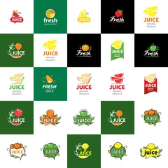 Deurstickers logo of fresh juice © yura100