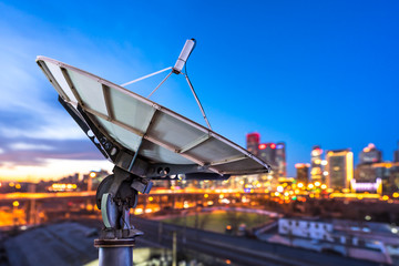 satellite dish in urban