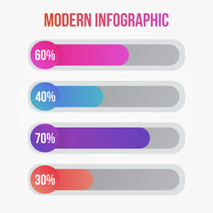 Fototapeta premium scaling up elegant modern infographics