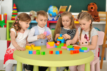 Children play in the children's room