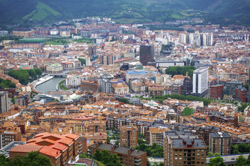 Fototapeta na wymiar Bilbao aerial views.