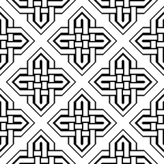 Design seamless monochrome geometric pattern