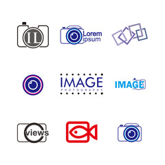 Photography vector set design element. Corporate branding identity design template. Photography design collection. Vector illustration