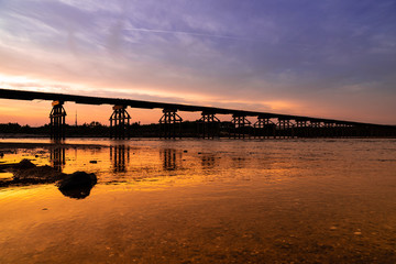 Fototapeta na wymiar 京都府八幡市の通称流れ橋