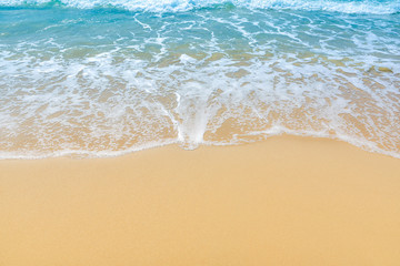 Wave on the sand beach