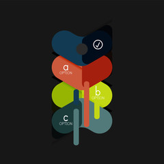 Flat design geometric infographics, arrow shape vector sticker or label, price tags, offer promotion badge, icon design, paper style layout for data graphic visualization step by step process, for