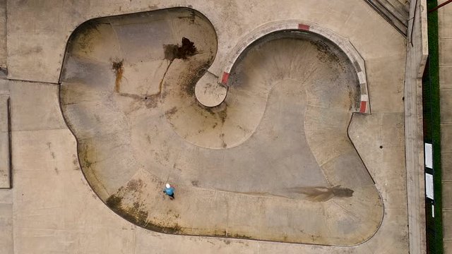Skateboarder at skate park in Port Townsend.