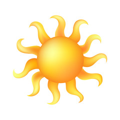 Vector sun isolated