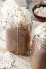 Hot chocolate with whipped cream