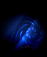 Neon glowing techno lines, hi-tech futuristic abstract background template with square shapes