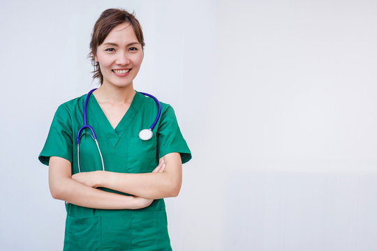 Woman nurse or doctor professional standing