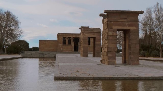 Debod temple at West Park in Madrid - the Templo de Debod