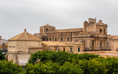 Fototapeta na wymiar The baroque church of San Carlo in Noto (Sicily, Italt)