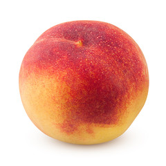 Peach isolated on white background, clipping path, full depth of field