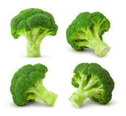 broccoli, isolated on white background, clipping path, full depth of field