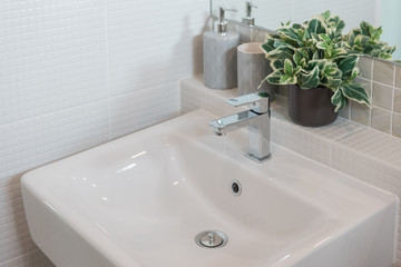 Bathroom interior in new luxury home