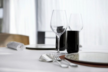 Dinner table set