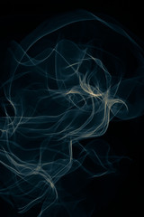 Abstract smoke. Pattern of soft waveforms.