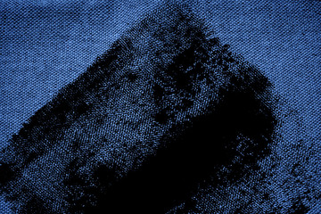 Fototapeta na wymiar Grunge Ultra blue Linen fabric surface for mock-up or designer use, swatch, book cover sample