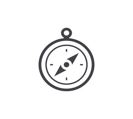 Compass Line Icon. Editable Stroke.
