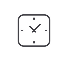 Classic Clock Line Icon. Editable Stroke.