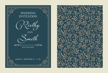 Wedding invitations flourishes ornaments cards,floral invite card Design. save the date, thank you and information design. Vintage victorian frames and decorations. Vector elegant template.