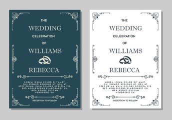 Wedding invitations flourishes ornaments cards,floral invite card Design. save the date, thank you and information design. Vintage victorian frames and decorations. Vector elegant template.