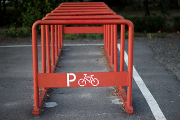 Fototapeta na wymiar parking for bicycles