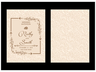 Wedding invitations flourishes ornaments cards,floral invite card Design. save the date, thank you and information design. Vintage victorian frames and decorations. Vector elegant template.