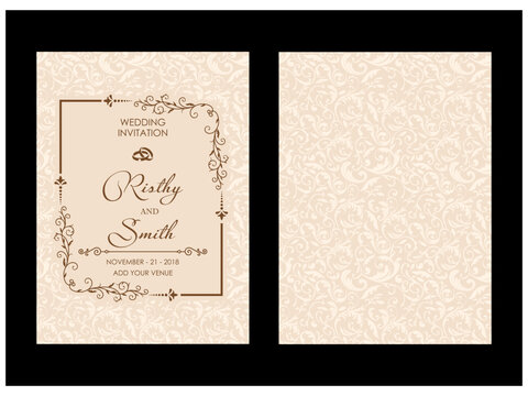 Wedding invitations flourishes ornaments cards,floral invite card Design. save the date, thank you and information design. Vintage victorian frames and decorations. Vector elegant template.