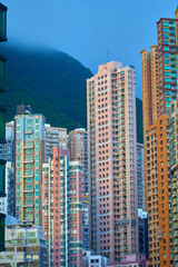 HONG KONG - JUNE 30, 2018: Spectacular view of Hong Kong Housing