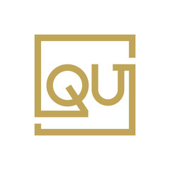 two letter logo line square QA TO QZ