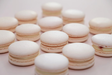Vintage pastel colored French macaroons or macarons