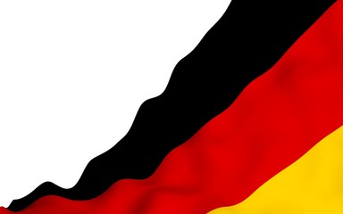 Fototapeta premium Flag of Germany. Wide format 3D illustration. State symbol of the Federal Republic of Germany. 3D rendering
