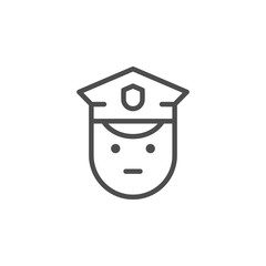 Policeman line icon