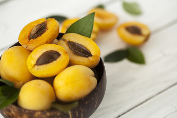 Apricots, ripe apricots, fruits