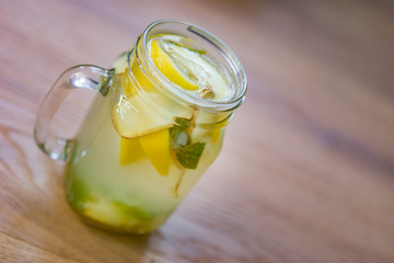 Fresh and Homemade Limonade icetea