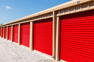 Numbered self storage and mini storage garage units III